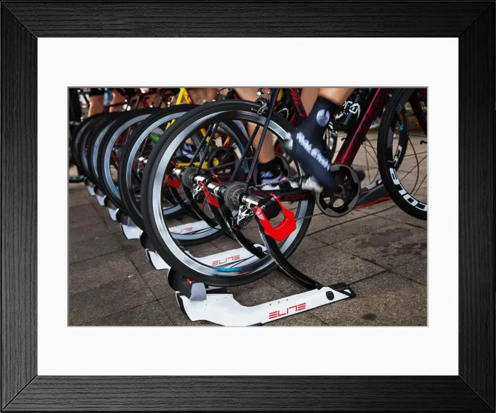 Framed Print : Several Variable Resistance Bike trainer Cycling rollers in Colne Framed Print : Several Variable Resistance Bike trainer Cycling rollers in Colne
