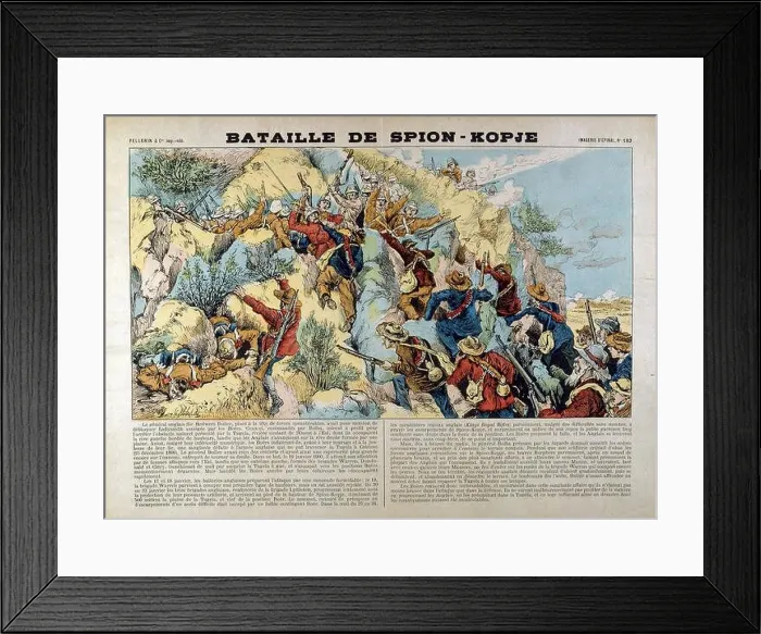 Framed Print : Print showing the Battle of Spion Kop Framed Print : Print showing the Battle of Spion Kop