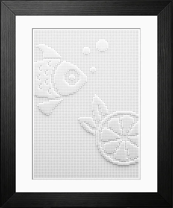 Framed Print : Decorative panel with perforation Framed Print : Decorative panel with perforation