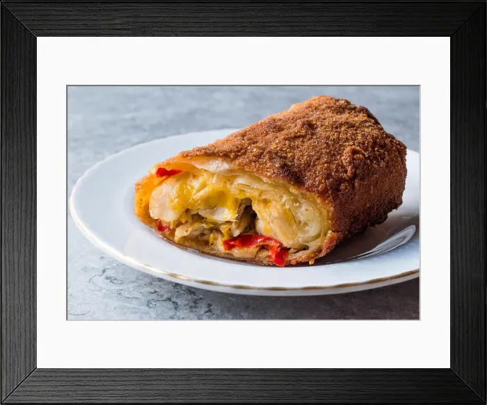 Framed Print : Turkish Avci Boregi / Hunter Pastry Fried Rolls with Chicken and Vegetables. Traditional Food Framed Print : Turkish Avci Boregi / Hunter Pastry Fried Rolls with Chicken and Vegetables. Traditional Food