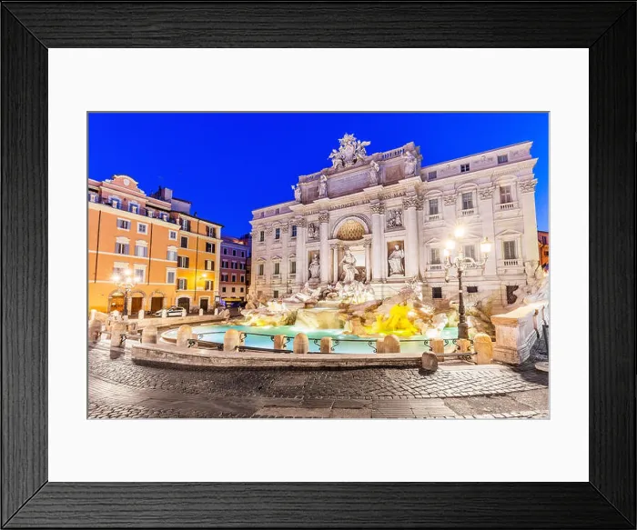 Framed Print : Rome, Italy. Trevi Fountain (Fontana di Trevi) most famous fountain of Rome Framed Print : Rome, Italy. Trevi Fountain (Fontana di Trevi) most famous fountain of Rome