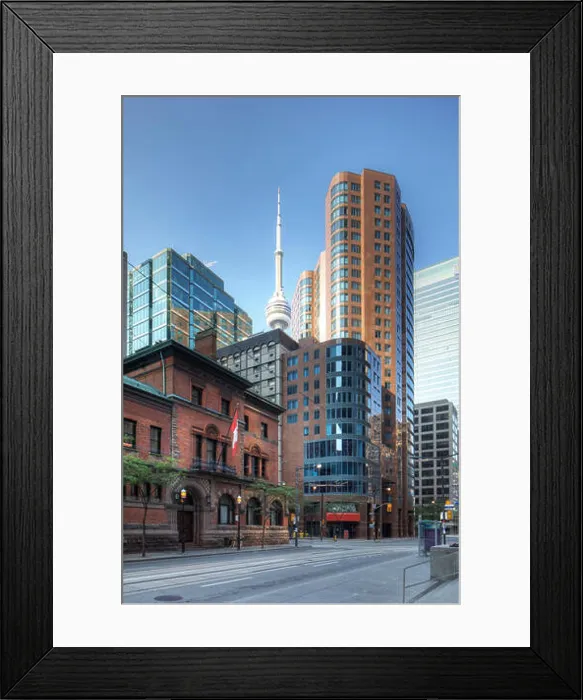 Framed Print : Vertical of Toronto buildings with CN tower in background Framed Print : Vertical of Toronto buildings with CN tower in background