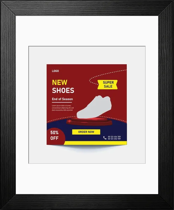 Framed Print : social media template banner blog fashion sale promotion Framed Print : social media template banner blog fashion sale promotion