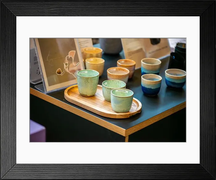 Framed Print : A lively scene from a coffee festival in Copenhagen Framed Print : A lively scene from a coffee festival in Copenhagen