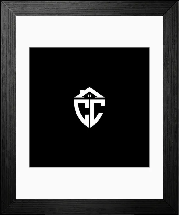 Framed Print : CC initials premium shield logo monogram with home designs modern templates Framed Print : CC initials premium shield logo monogram with home designs modern templates