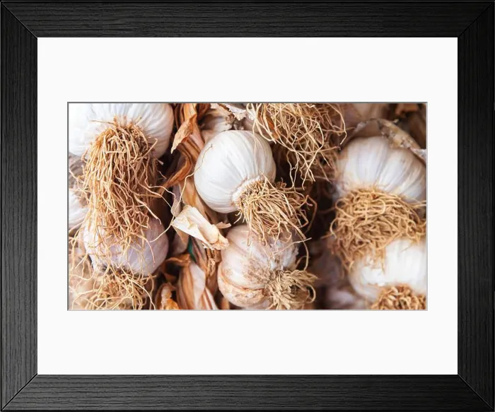 Framed Print : Garlics in the grocery store counter Framed Print : Garlics in the grocery store counter