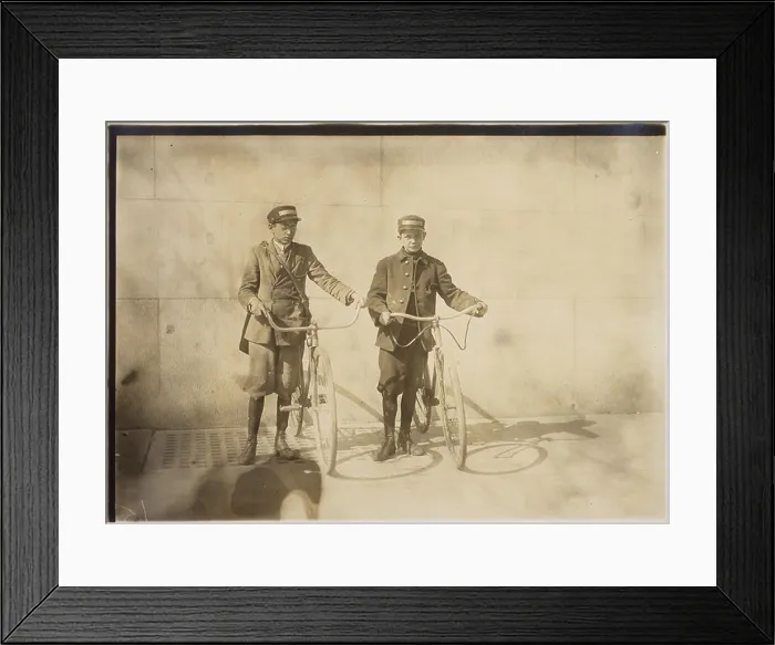 Framed Print : A 1912 photograph by Lewis Hine shows Earle Griffith Framed Print : A 1912 photograph by Lewis Hine shows Earle Griffith