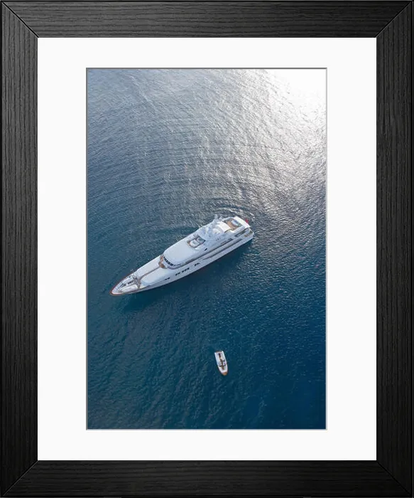 Framed Print : Superyacht Callisto at anchor Framed Print : Superyacht Callisto at anchor