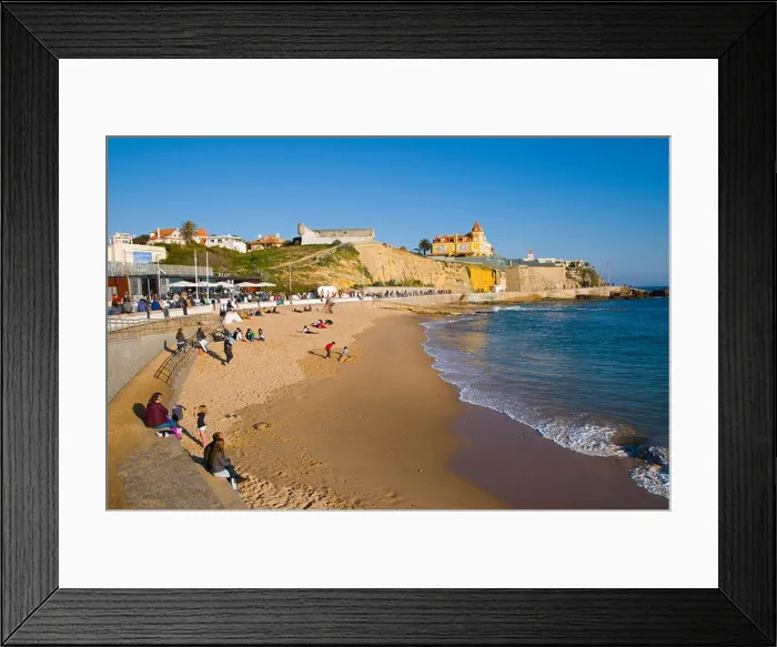 Framed Print : Praia do Poca beach Estoril coastal resort near Lisbon Portugal Europe Framed Print : Praia do Poca beach Estoril coastal resort near Lisbon Portugal Europe