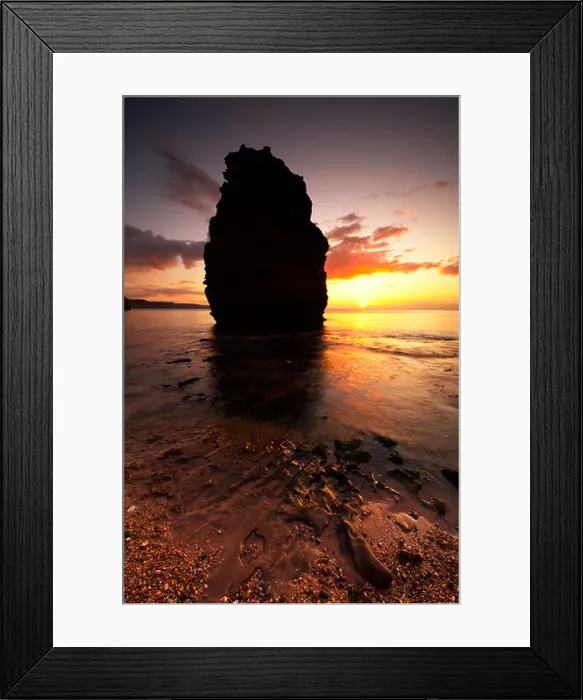 Framed Print : Dawn sunrise at Ladram Bay on the East Devon jurassic coast UK Framed Print : Dawn sunrise at Ladram Bay on the East Devon jurassic coast UK