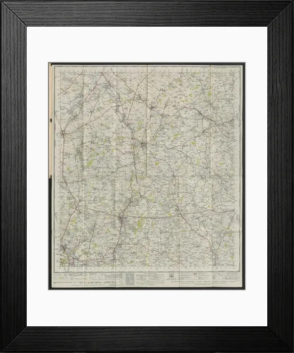 Framed Print : Saffron Walden Sheet 148 Royston Bishop's Stortford ORDNANCE SURVEY 1946 map Framed Print : Saffron Walden Sheet 148 Royston Bishop's Stortford ORDNANCE SURVEY 1946 map