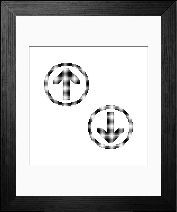 Framed Print : Dot Arrow Icon, Direction Arrow With Dots Icon, Halftone Arrow Vector Art Illustration Framed Print : Dot Arrow Icon, Direction Arrow With Dots Icon, Halftone Arrow Vector Art Illustration