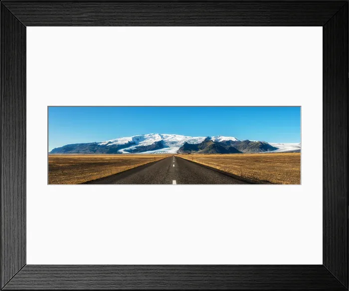 Framed Print : Famous ring road in Iceland leading to Vatnajokull