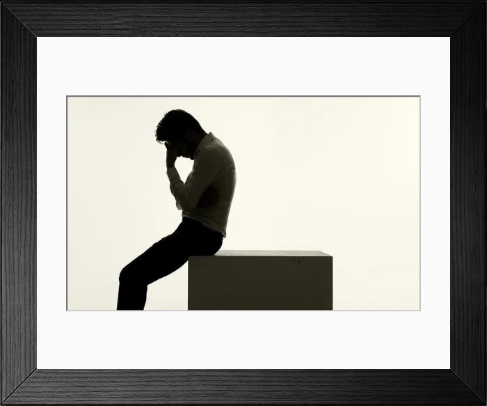 Framed Print : Frustrated young businessman in the very bad mood Framed Print : Frustrated young businessman in the very bad mood