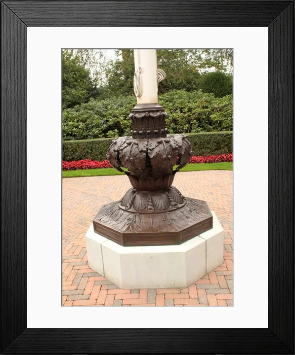 Framed Print : The ornate sculptured flagpole base at the American Flanders Field Cemetery Waregem Belgium Framed Print : The ornate sculptured flagpole base at the American Flanders Field Cemetery Waregem Belgium