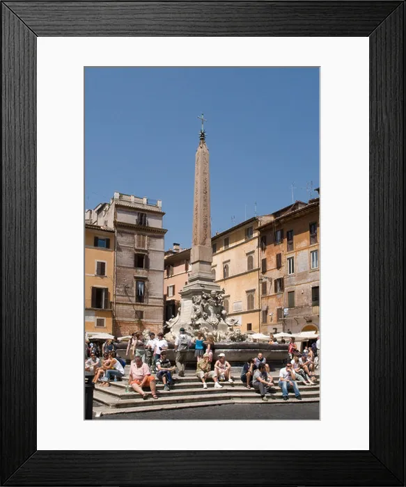 Framed Print : Tourists around The Fontana del Pantheon Framed Print : Tourists around The Fontana del Pantheon