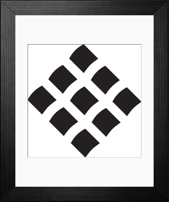 Framed Print : square figure line style icon Framed Print : square figure line style icon