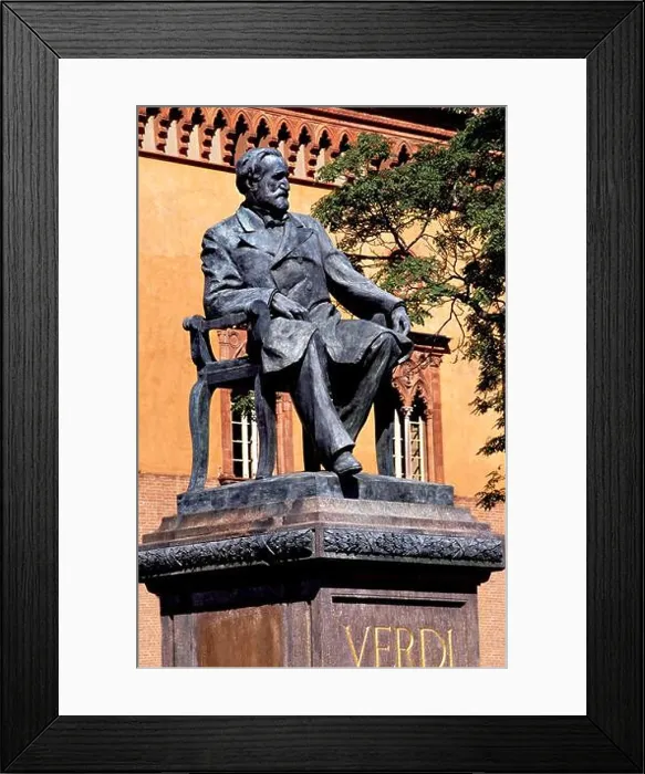 Framed Print : Verdi monument in front of Rocca dei Marchesi Pallavicino Framed Print : Verdi monument in front of Rocca dei Marchesi Pallavicino