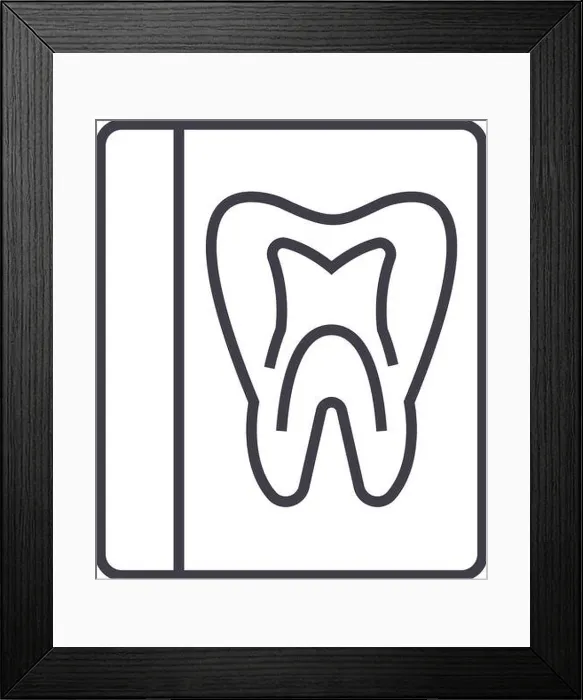 Framed Print : tooth record, medical dentist report vector line icon, sign, illustration on background, editable strokes Framed Print : tooth record, medical dentist report vector line icon, sign, illustration on background, editable strokes