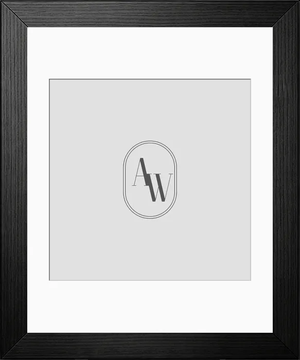 Framed Print : Initial AW wedding monogram logo design vector graphic Framed Print : Initial AW wedding monogram logo design vector graphic