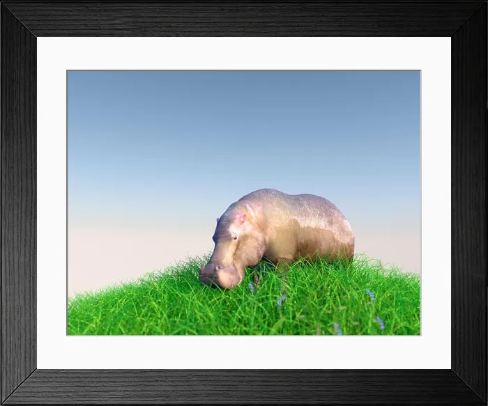 Framed Print : 3d animal in the medow Framed Print : 3d animal in the medow