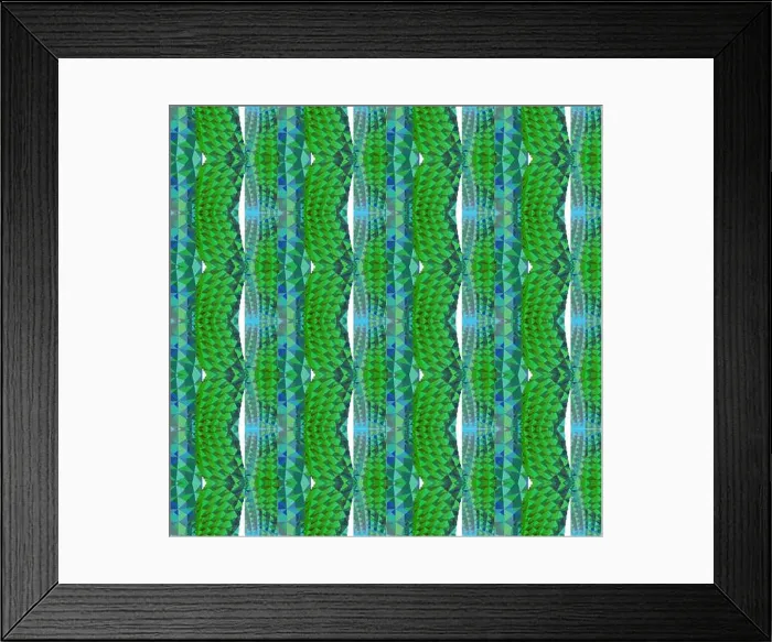 Framed Print : Seamless waved triangles pattern green blue gray white vertically Framed Print : Seamless waved triangles pattern green blue gray white vertically