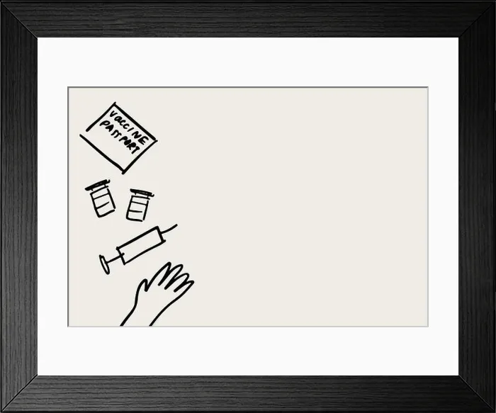 Framed Print : Vaccination hand drawn vector, health concept Framed Print : Vaccination hand drawn vector, health concept