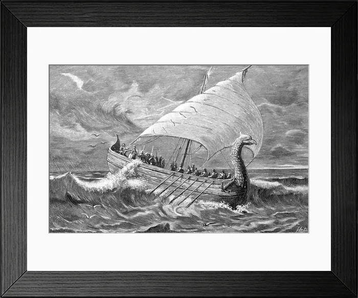 Framed Print : Ancient Greek merchant ship, 350 BC, woodcut from the year 1880 Framed Print : Ancient Greek merchant ship, 350 BC, woodcut from the year 1880
