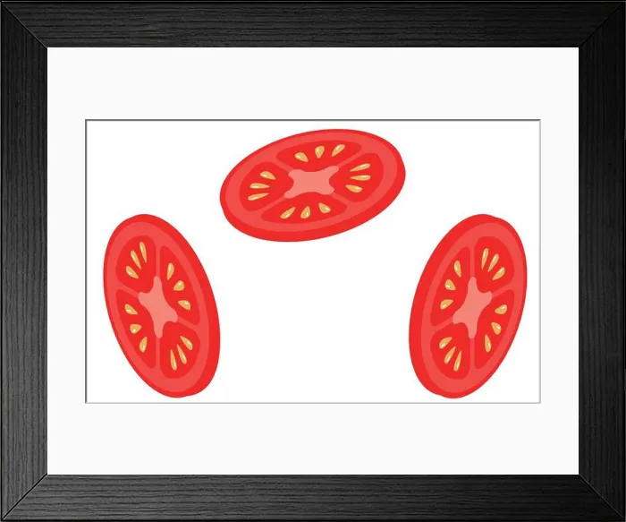 Framed Print : Set of tomatoes.Tomatoes cut.Fresh red vegetable.Isometry Framed Print : Set of tomatoes.Tomatoes cut.Fresh red vegetable.Isometry