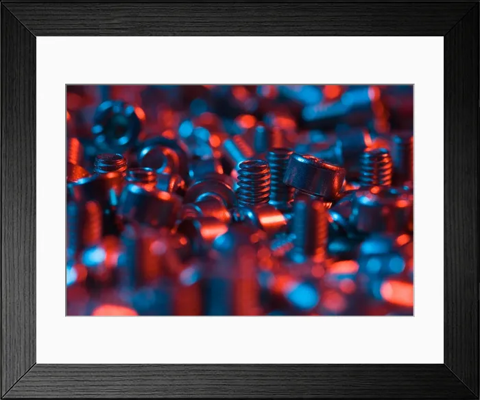 Framed Print : stainless steel screws Framed Print : stainless steel screws