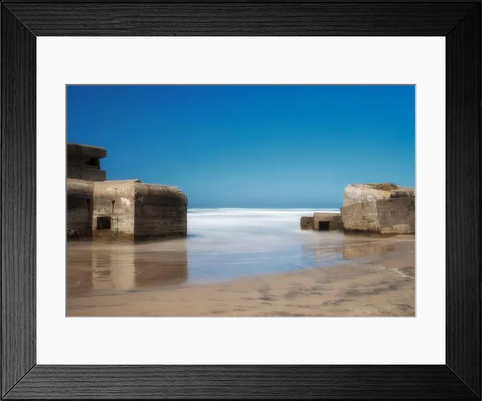 Framed Print : a long exposure view of the Furreby or Lokken North coastal battery ruins from the German Navy during World War II Framed Print : a long exposure view of the Furreby or Lokken North coastal battery ruins from the German Navy during World War II