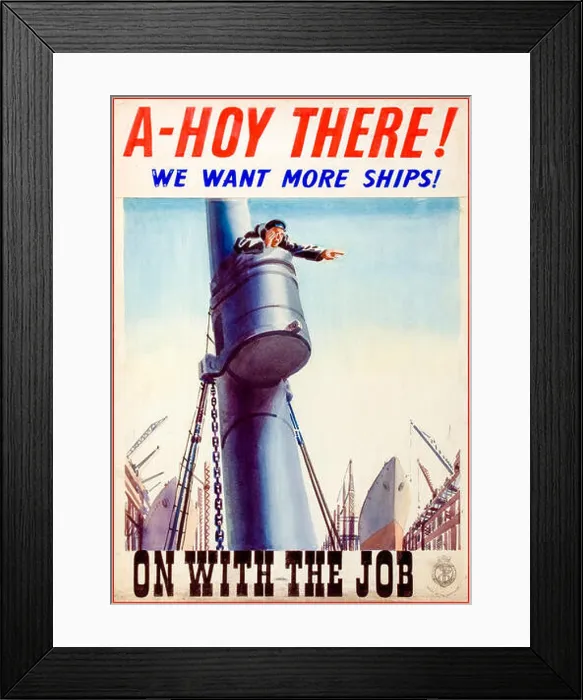 Framed Print : British, WW2, Industry, Ship Building Framed Print : British, WW2, Industry, Ship Building