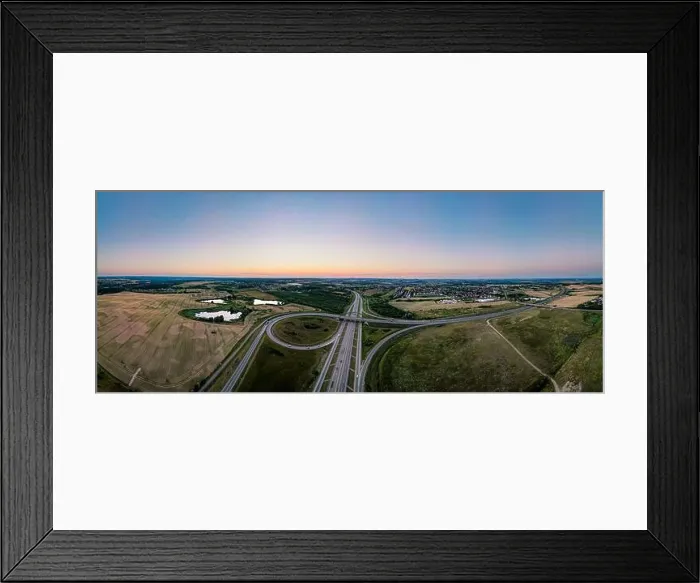 Framed Print : Urban Car Road Traffic Congestion Aerial Panoramic View Framed Print : Urban Car Road Traffic Congestion Aerial Panoramic View
