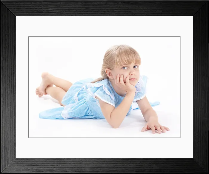 Framed Print : The girl Portrait of the girl in a blue dress Framed Print : The girl Portrait of the girl in a blue dress