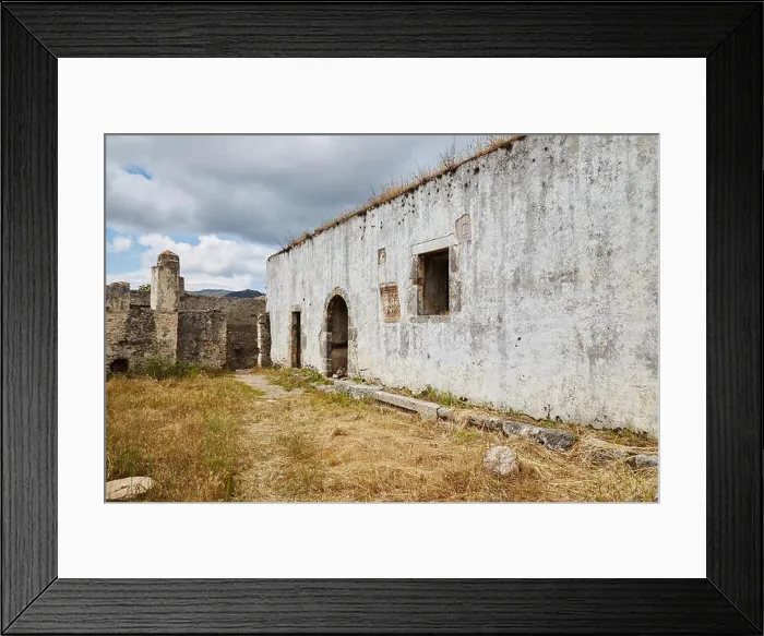 Framed Print : A crumbling old building in The deserted Turkish 'ghost town' village in Kayakoy, Turkey Framed Print : A crumbling old building in The deserted Turkish 'ghost town' village in Kayakoy, Turkey