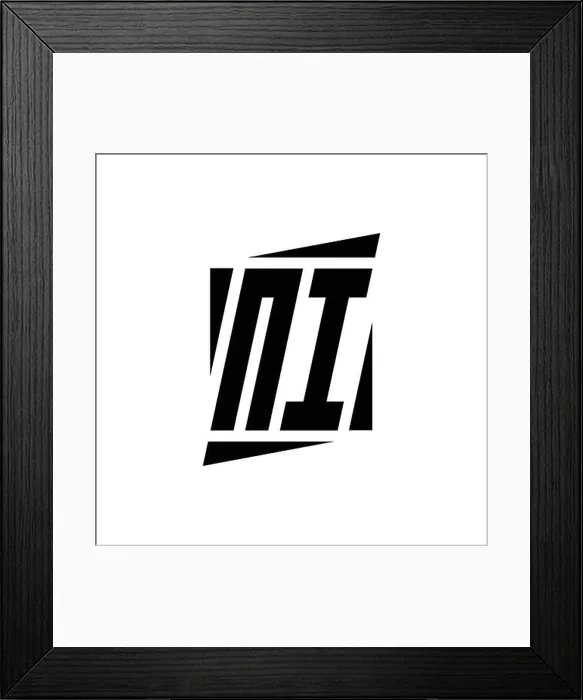 Framed Print : NI Logo monogram with modern style concept design template isolated on white background Framed Print : NI Logo monogram with modern style concept design template isolated on white background