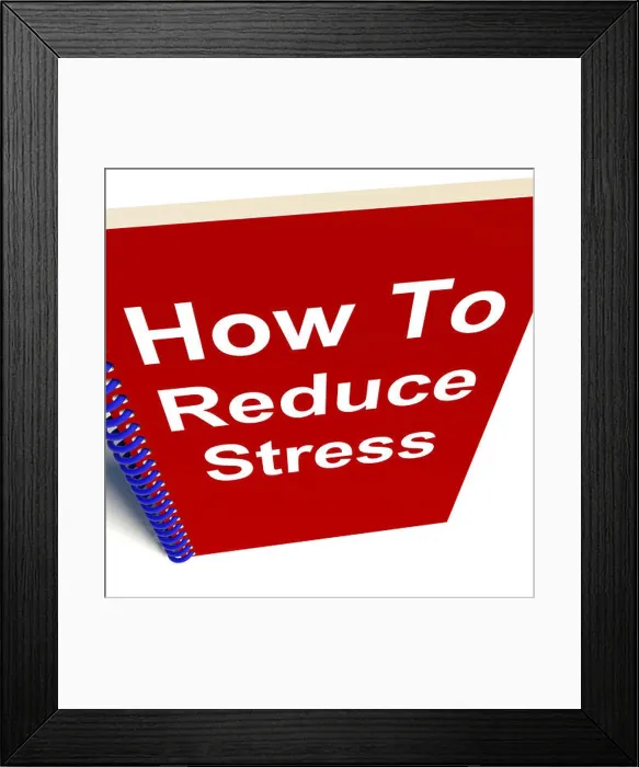 Framed Print : How to Reduce Stress on Notebook Shows Reducing Tension Framed Print : How to Reduce Stress on Notebook Shows Reducing Tension