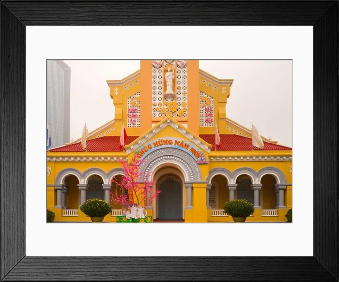 Framed Print : Vietnam, Hue, St Francis Xavier, catholic church Framed Print : Vietnam, Hue, St Francis Xavier, catholic church