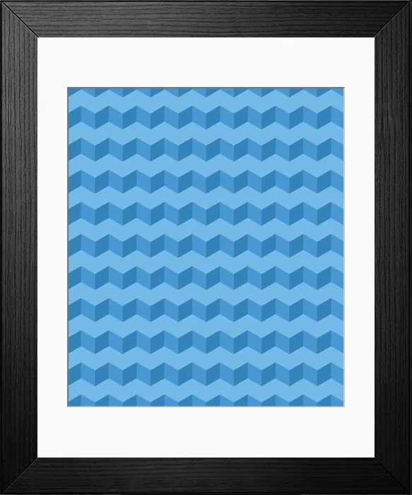 Framed Print : Vector isometric pattern. Blue cubes. Bright monochrome geometric background Framed Print : Vector isometric pattern. Blue cubes. Bright monochrome geometric background