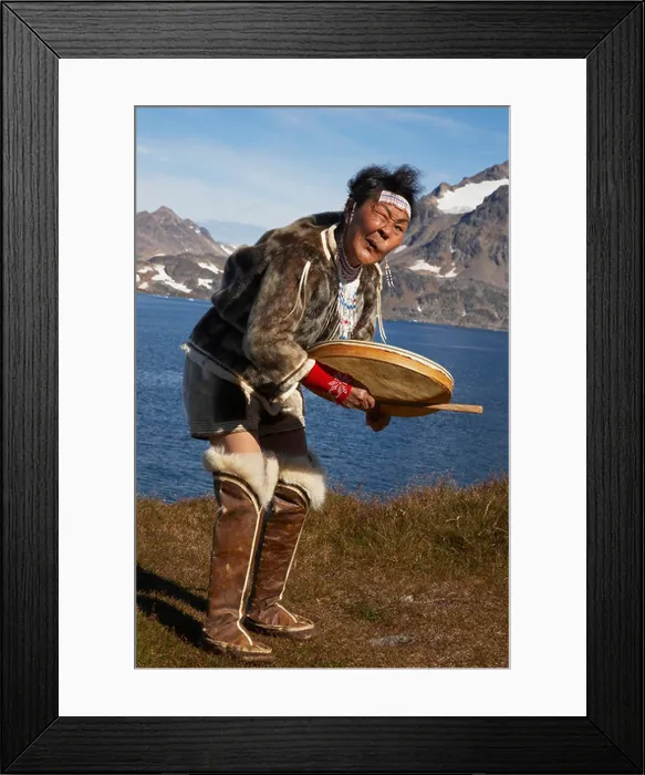 Framed Print : shaman dancing with tabour, Greenland, Ammassalik, East Greenland, Kulusuk Framed Print : shaman dancing with tabour, Greenland, Ammassalik, East Greenland, Kulusuk