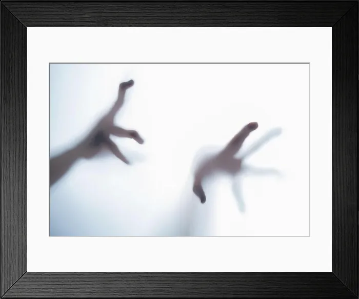 Framed Print : Shadow of blurred creepy fingers from an unknown creature like an alien Framed Print : Shadow of blurred creepy fingers from an unknown creature like an alien