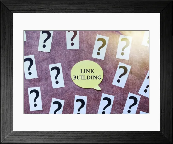 Framed Print : Sign displaying Link Building Framed Print : Sign displaying Link Building