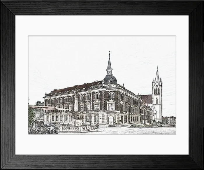 Framed Print : The Vajda Janos Gymnasium was founded in 1797 Framed Print : The Vajda Janos Gymnasium was founded in 1797