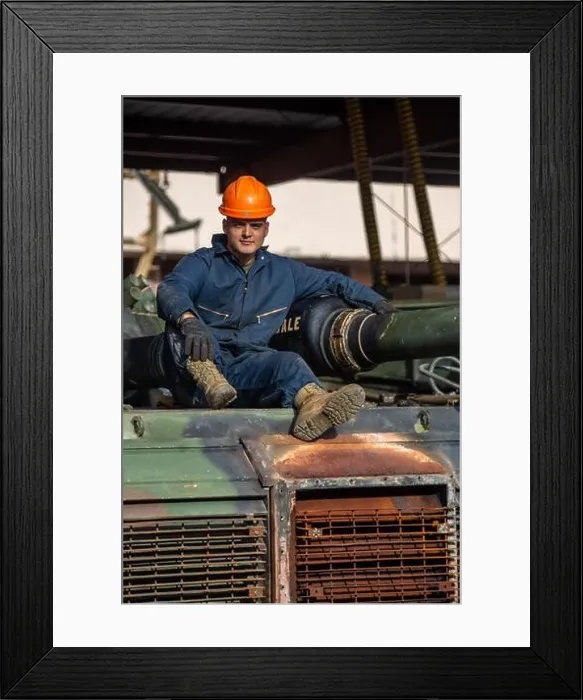 Framed Print : Lance Cpl. Emiliano Sacks, tank crewman with 2nd Tank Battalion Framed Print : Lance Cpl. Emiliano Sacks, tank crewman with 2nd Tank Battalion
