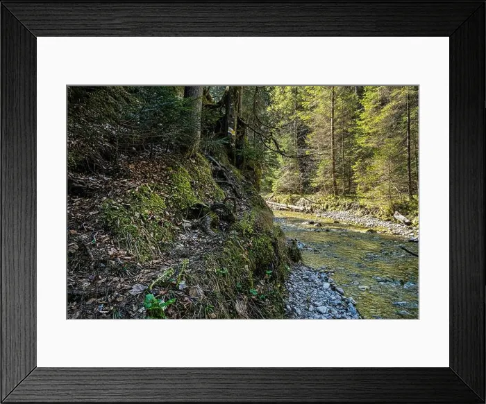 Framed Print : Velky Sokol gorge, Slovak Paradise national park. Seasonal natural scene