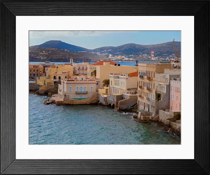 Framed Print : Ermoupolis in Syros Greece. Stock Image Framed Print : Ermoupolis in Syros Greece. Stock Image