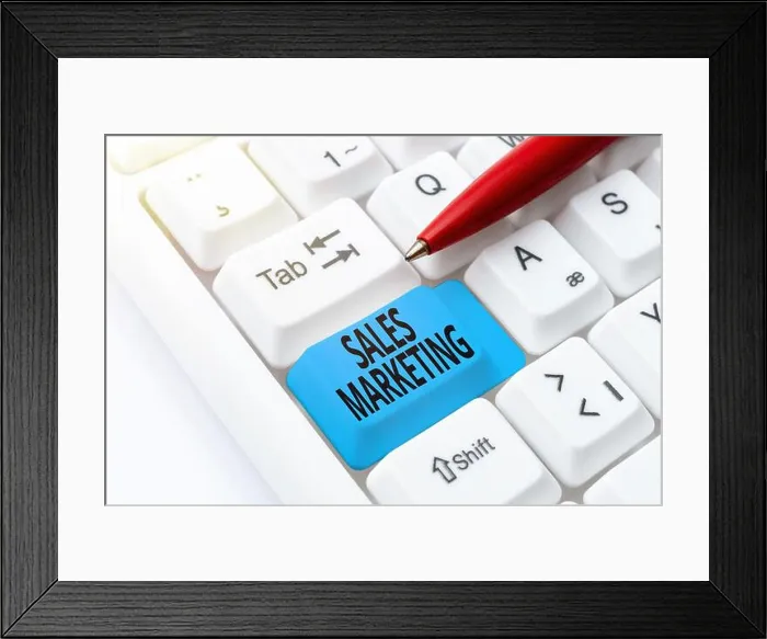Framed Print : Text showing inspiration Sales Marketing Framed Print : Text showing inspiration Sales Marketing