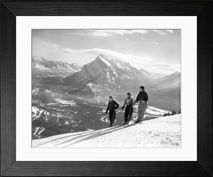 Framed Print : A photograph of skiers at Mt Norquay Framed Print : A photograph of skiers at Mt Norquay