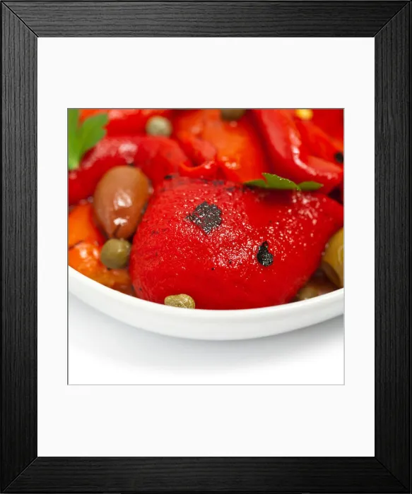 Framed Print : Roasted Red Pepper Salad Framed Print : Roasted Red Pepper Salad