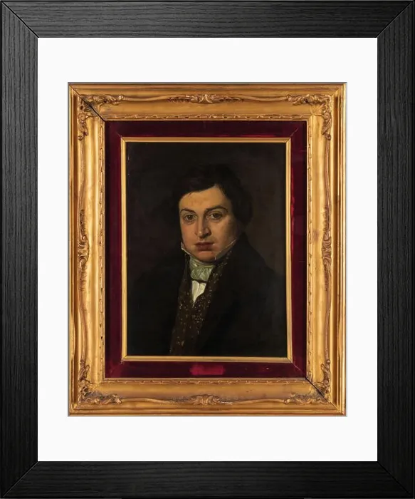 Framed Print : Portrait of the composer Gioachino Antonio Rossini (1792-1868). Museum: PRIVATE COLLECTION. Author: ANONYMOUS